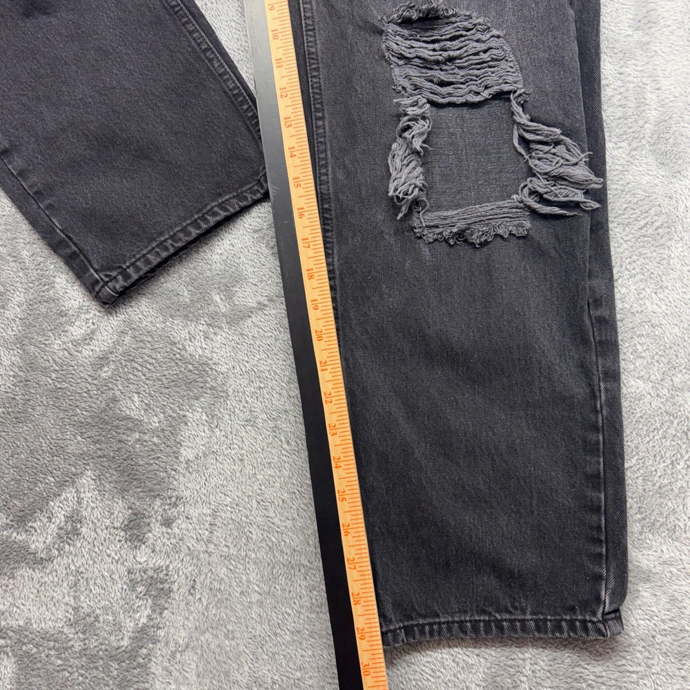 BDG High-Rise Baggy Jeans Women 28 Black Excellent Distressed Ripped Denim - Picture 13 of 13